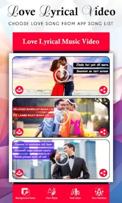 My Love Lyrical Video Maker android App screenshot 0