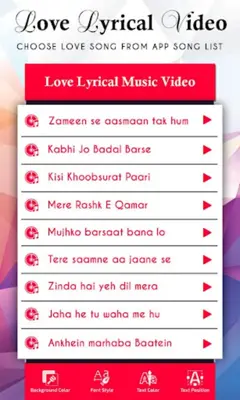 My Love Lyrical Video Maker android App screenshot 1