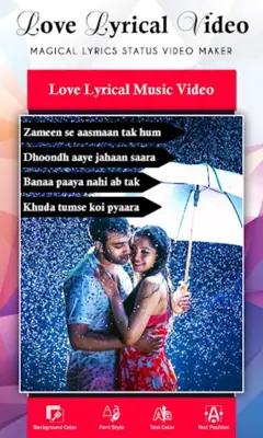 My Love Lyrical Video Maker android App screenshot 5